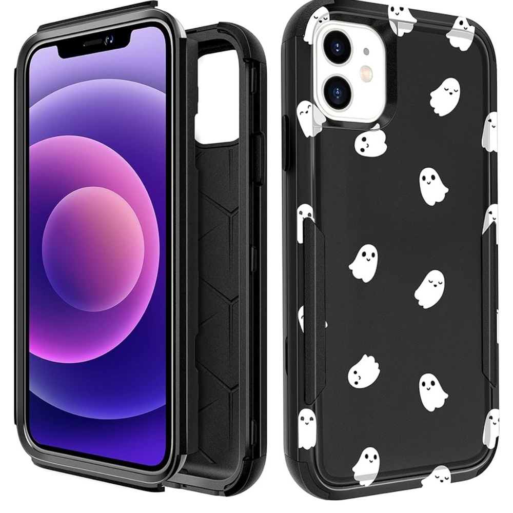 Ghost Pattern Black Phone Case for iPhone 11